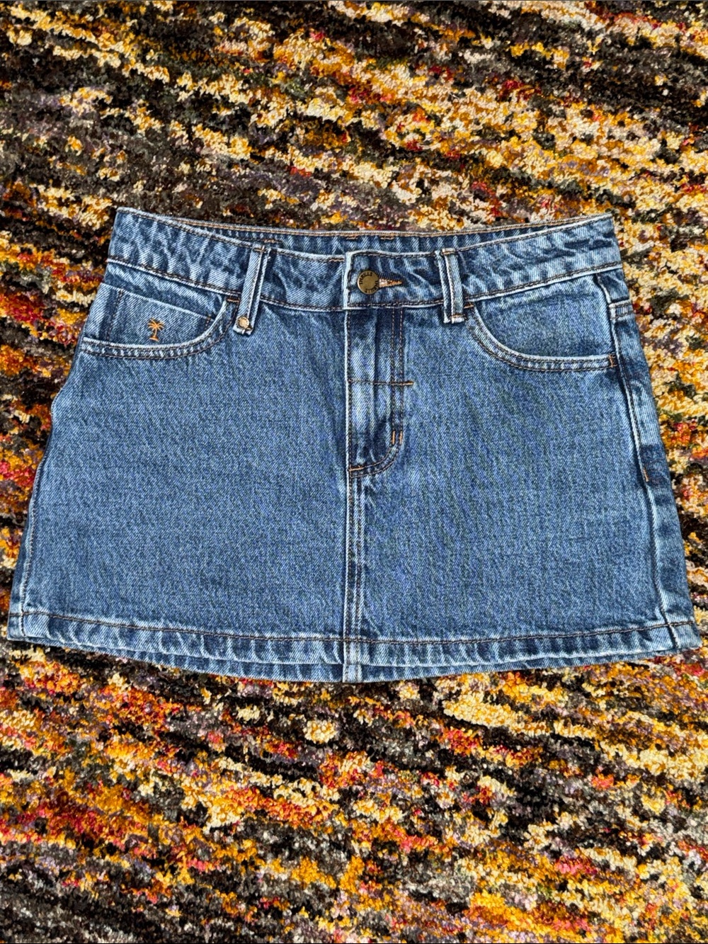 Thrills Blue Denim Mini Skirt - Classic Casual